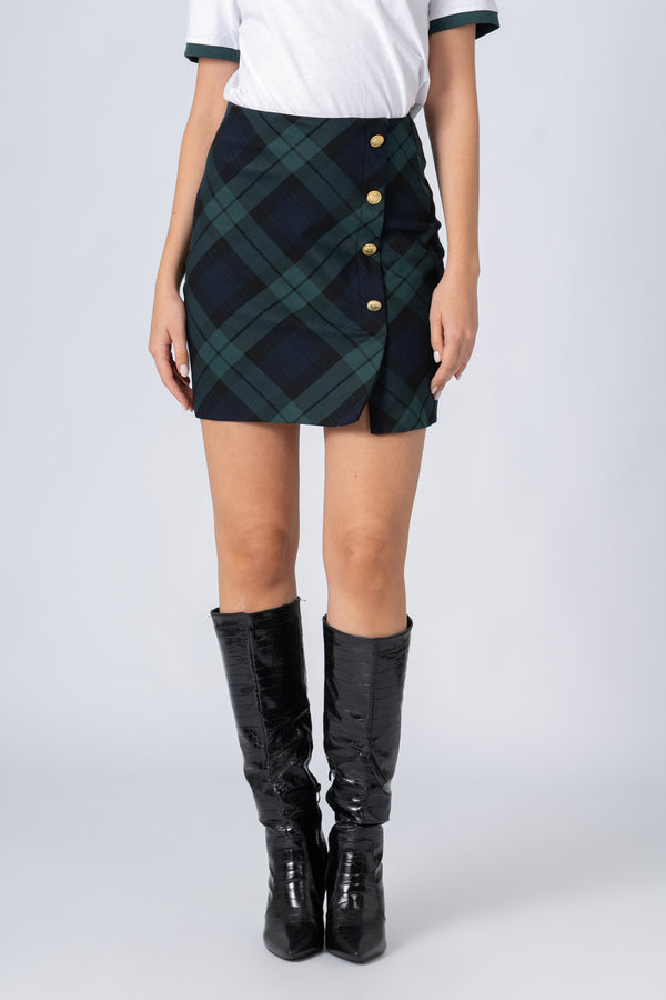 Short buttoned chequered skirt - Jacket DAANX
