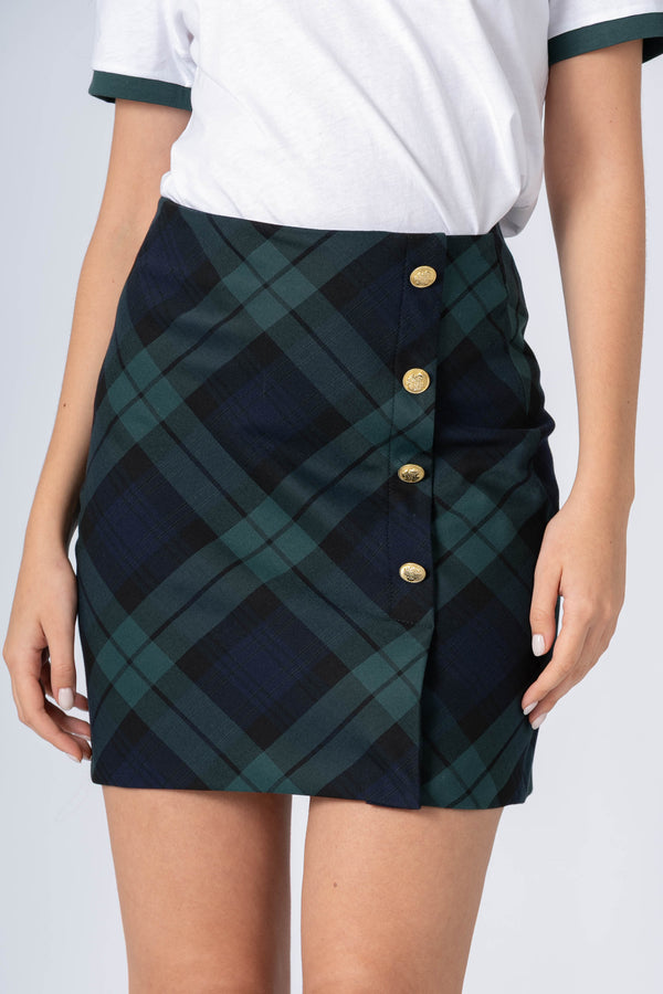 Short buttoned chequered skirt - Jacket DAANX