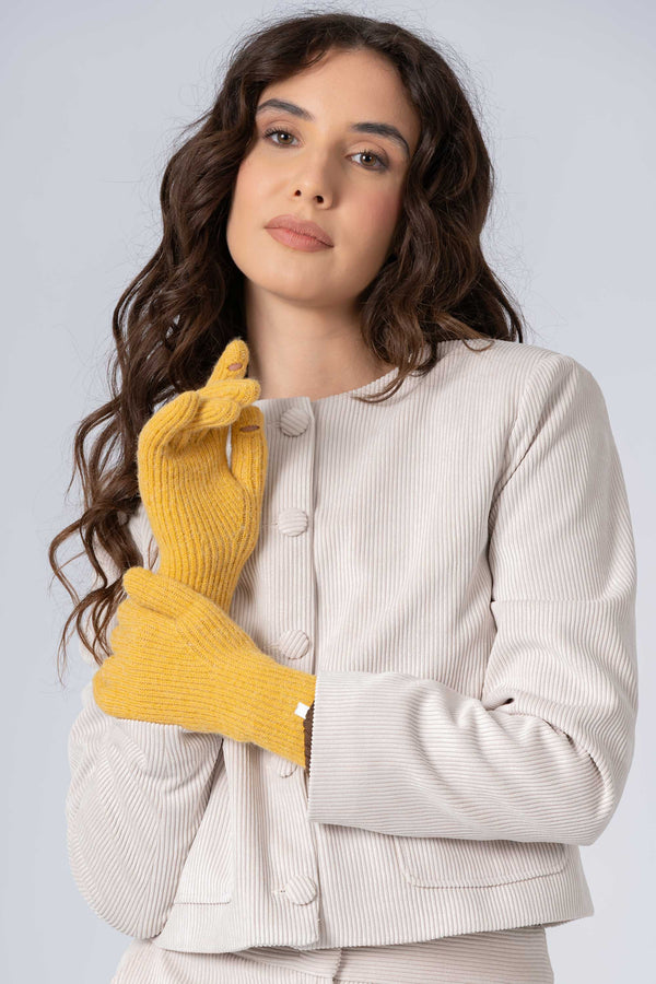 Knitted warm full coverage gloves - Gloves URIELLEX