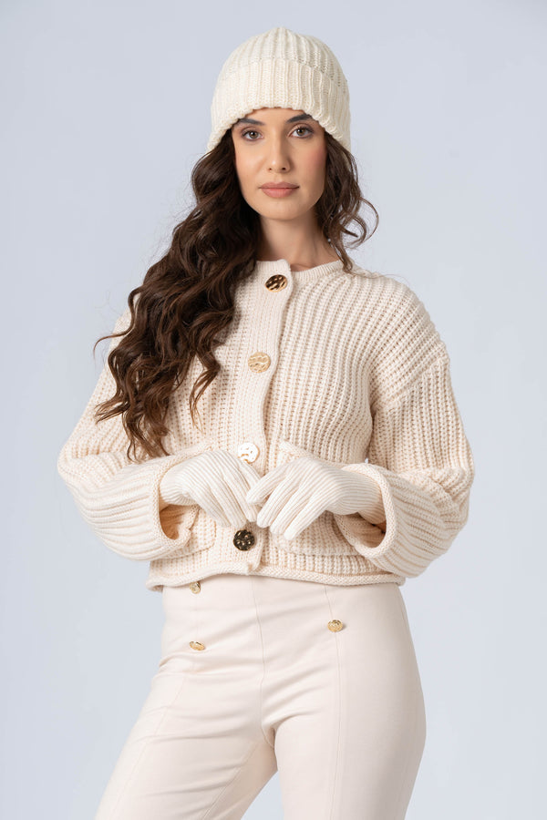 Knitted warm full coverage gloves - Gloves URIELLEX