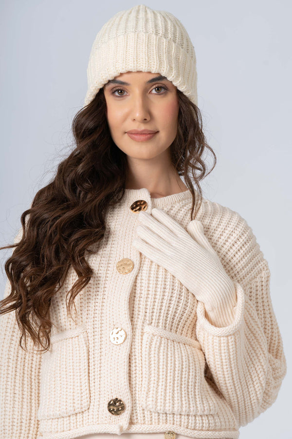 Knitted warm full coverage gloves - Gloves URIELLEX