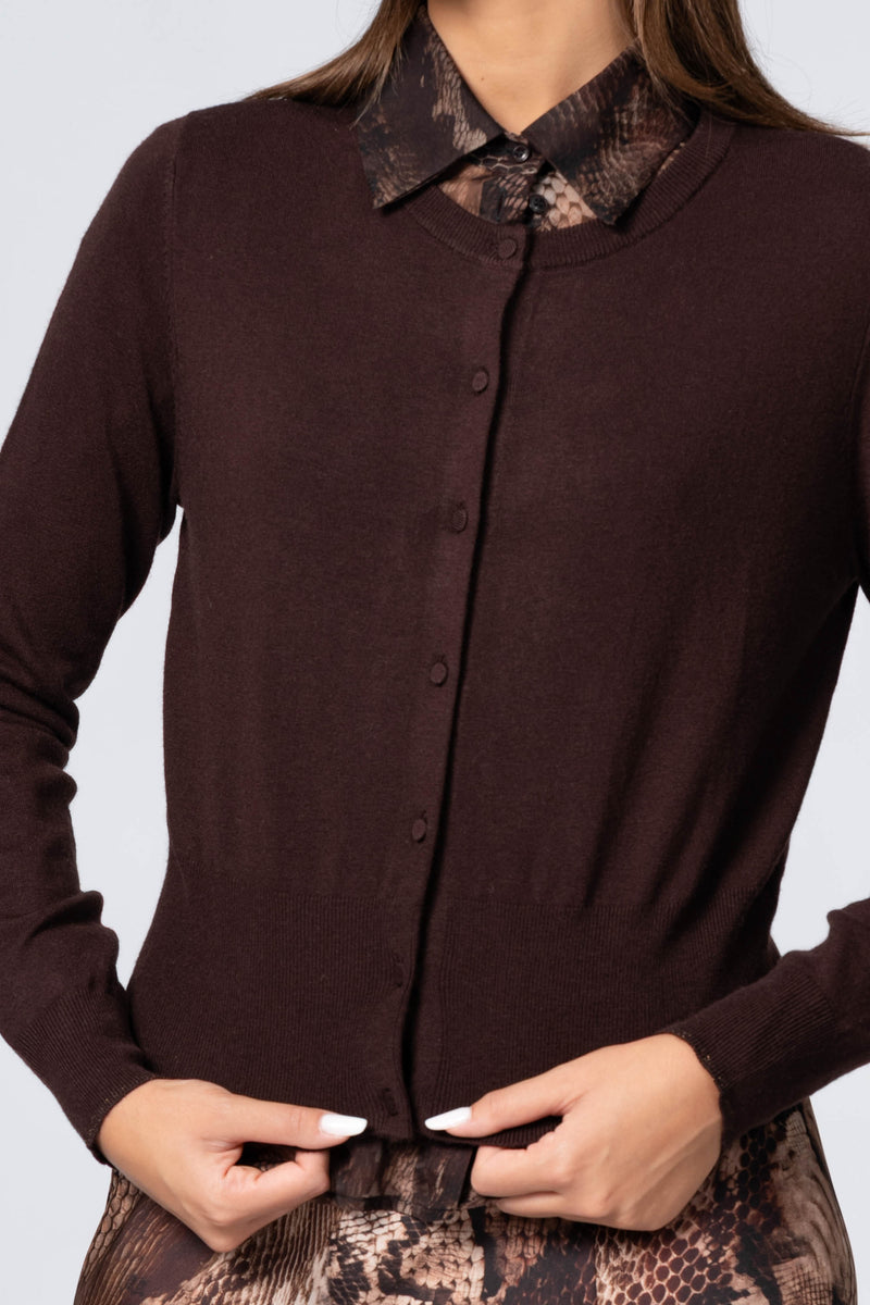 Maglia cardigan stile minimal - Maglia Cardigan M/L AGOTAX