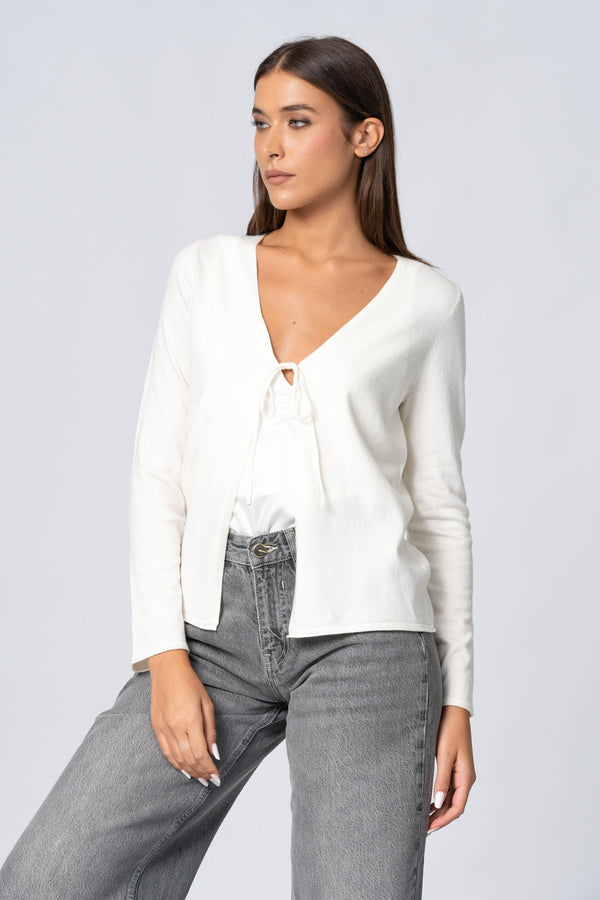 Cardigan con chiusura a fiocco - Maglia Cardigan M/L ONEX