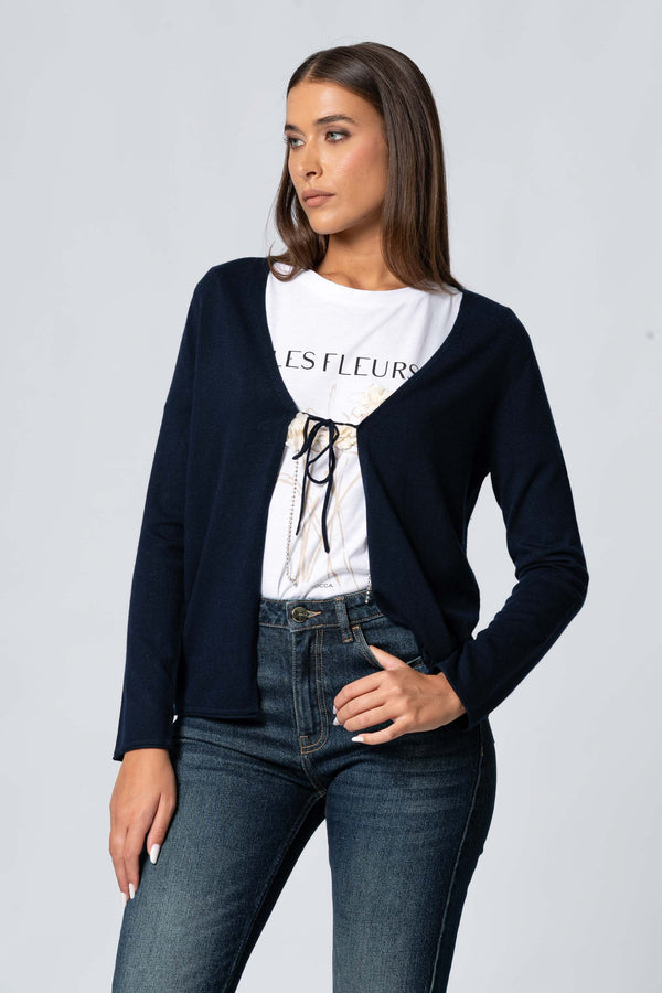 Cardigan con chiusura a fiocco - Maglia Cardigan M/L ONEX