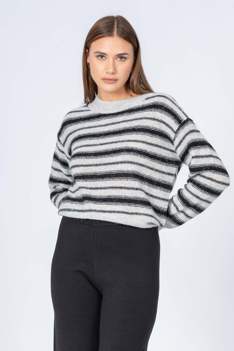 Pull manches longues à rayures - Tricot  RENAX