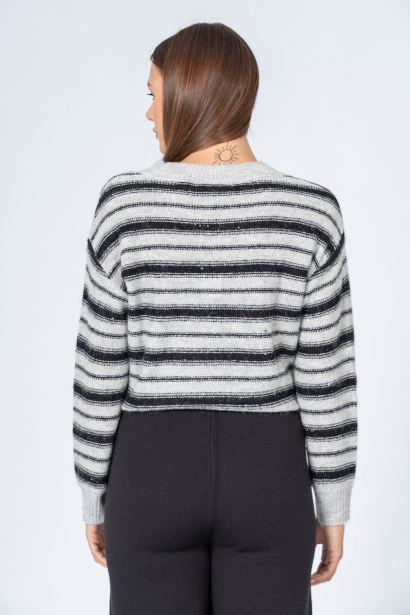 Pull manches longues à rayures - Tricot  RENAX