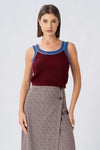 Stylish slim shouldered knitted top - QUINTAX knit top