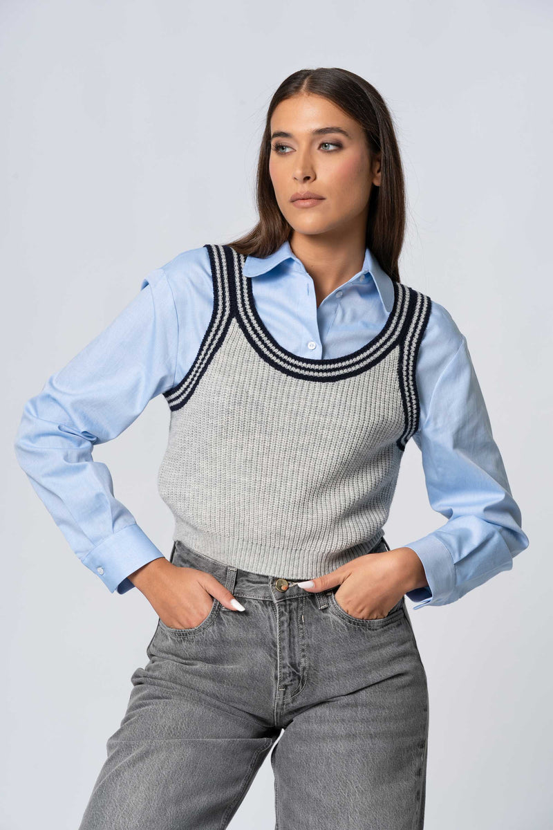Top in maglia a costine - Top In Maglia QUINTAX