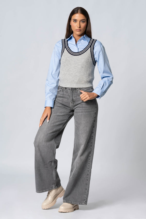 Top in maglia a costine - Top In Maglia QUINTAX