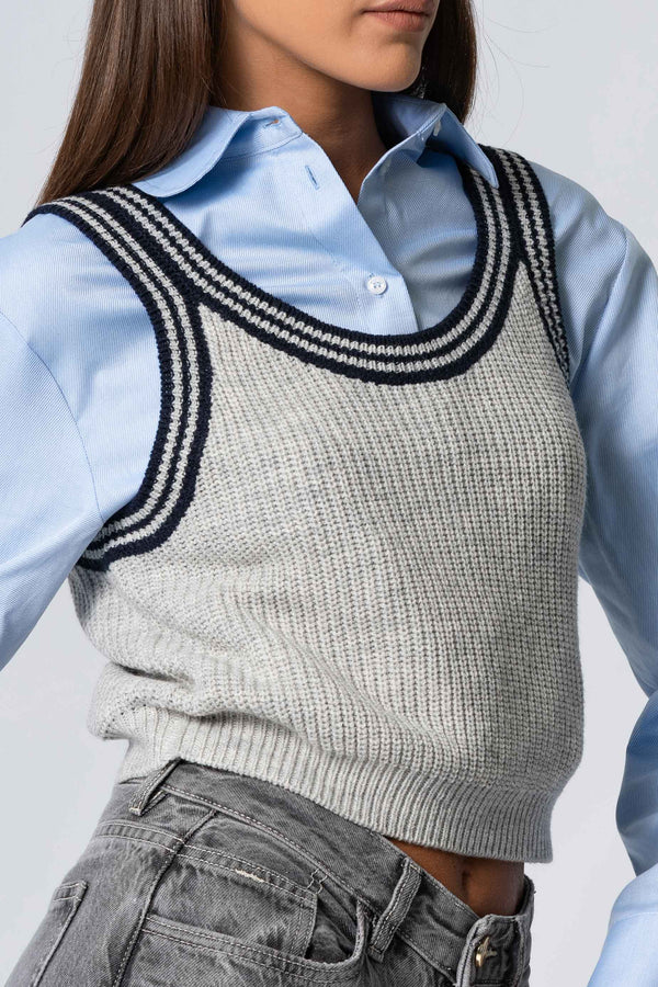 Top in maglia a costine - Top In Maglia QUINTAX