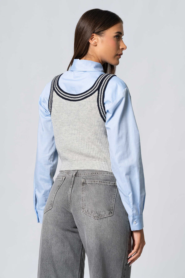 Top in maglia a costine - Top In Maglia QUINTAX