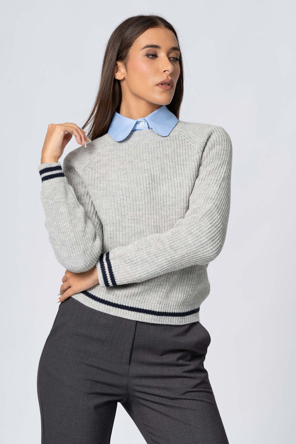 Maglia girocollo con profili a contrasto - Maglia M/L RAIDEX