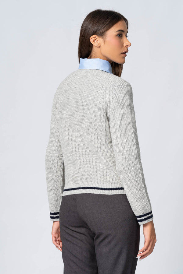 Maglia girocollo con profili a contrasto - Maglia M/L RAIDEX