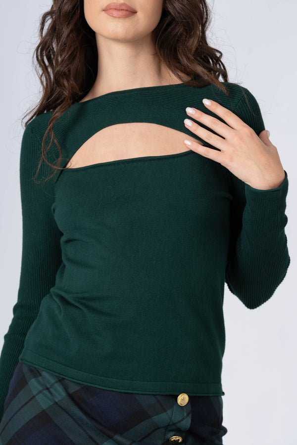 Blusa de punto Cut-out en el pecho - Jersey  ROSYX