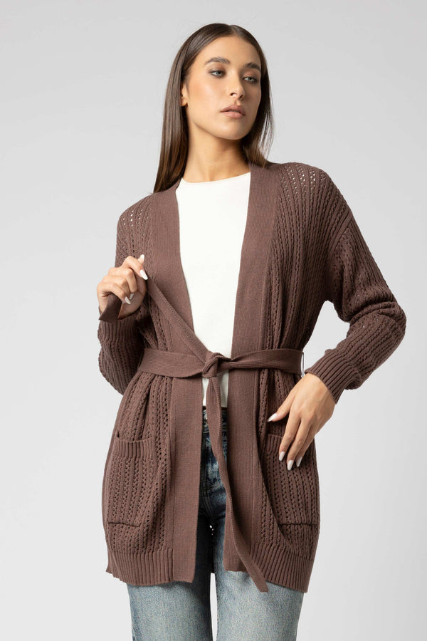 Maglia cardigan con cintura - Maglia Cardigan M/L JUANITAX