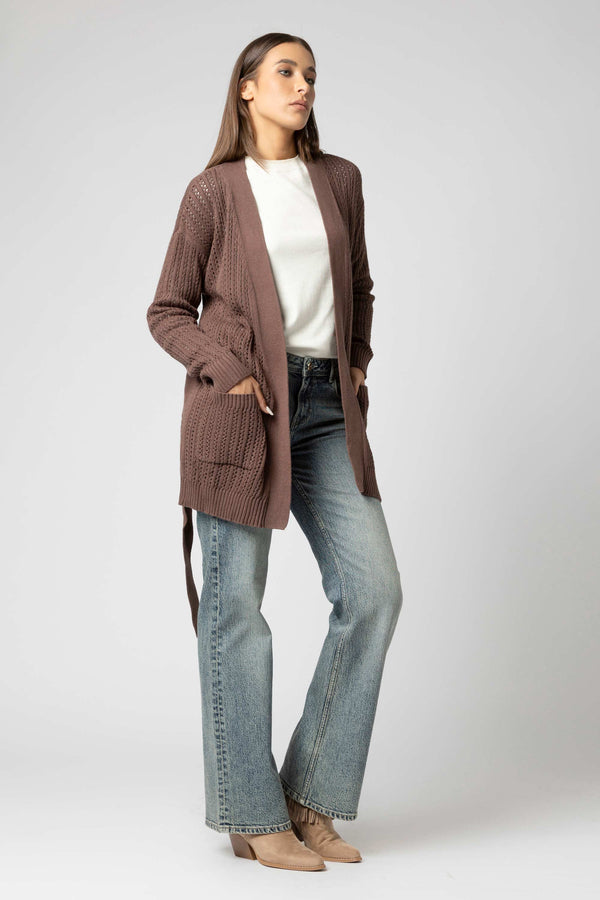 Maglia cardigan con cintura - Maglia Cardigan M/L JUANITAX