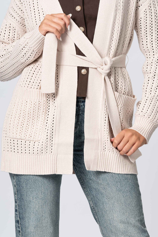 Maglia cardigan con cintura - Maglia Cardigan M/L JUANITAX