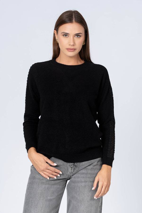 Maglia con dettagli traforati - MAGLIA M/L EUFRASIAX