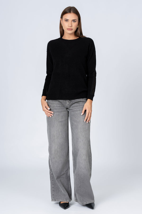 Maglia con dettagli traforati - MAGLIA M/L EUFRASIAX