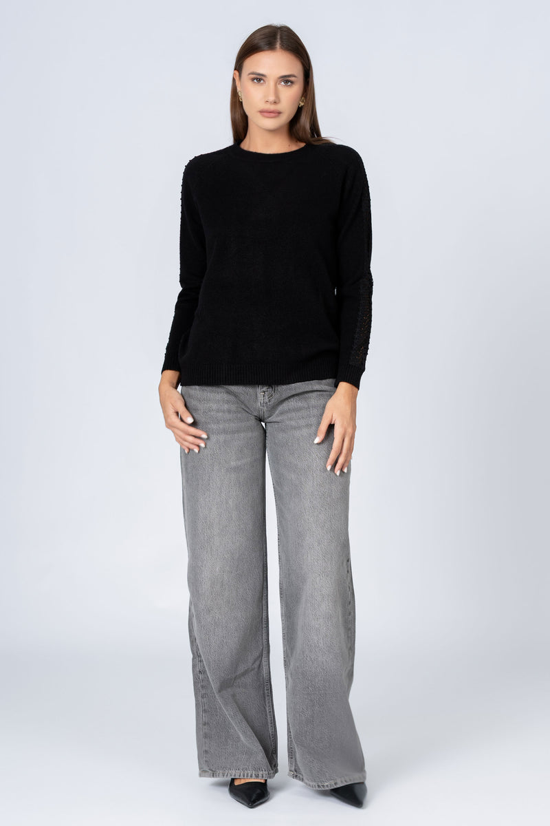 Maglia con dettagli traforati - MAGLIA M/L EUFRASIAX