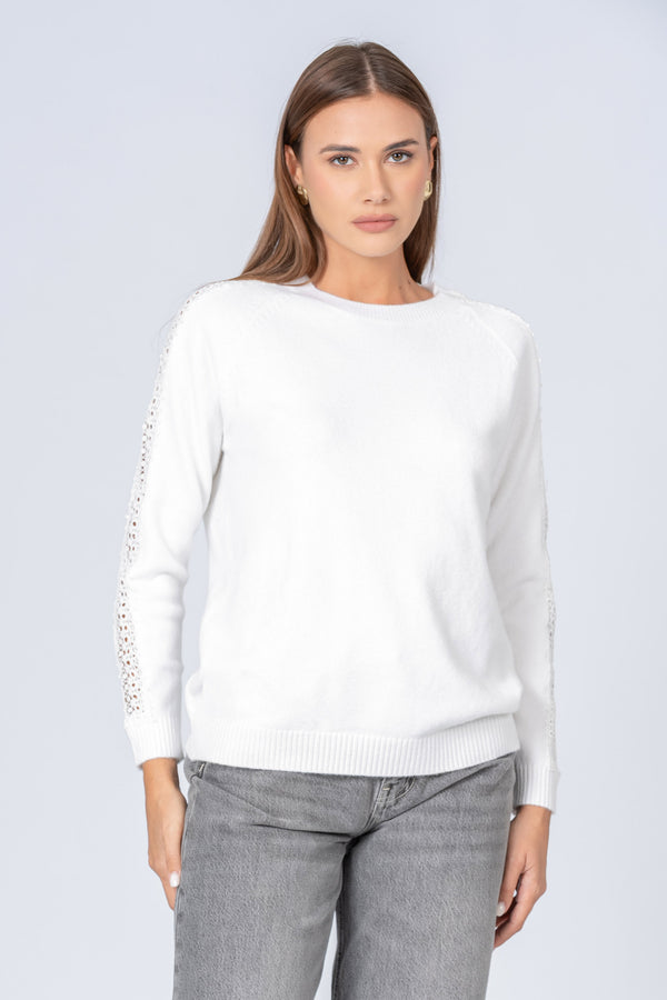 Maglia con dettagli traforati - MAGLIA M/L EUFRASIAX