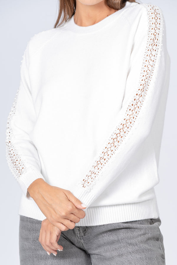 Maglia con dettagli traforati - MAGLIA M/L EUFRASIAX