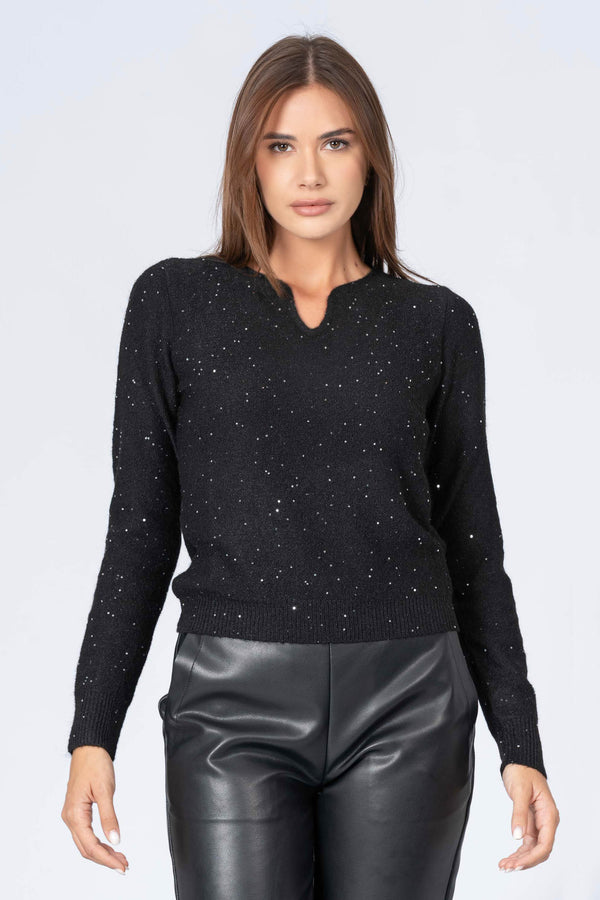 Maglia con micro strass - MAGLIA M/L ESTELLAX