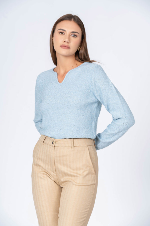 Maglia con micro strass - MAGLIA M/L ESTELLAX