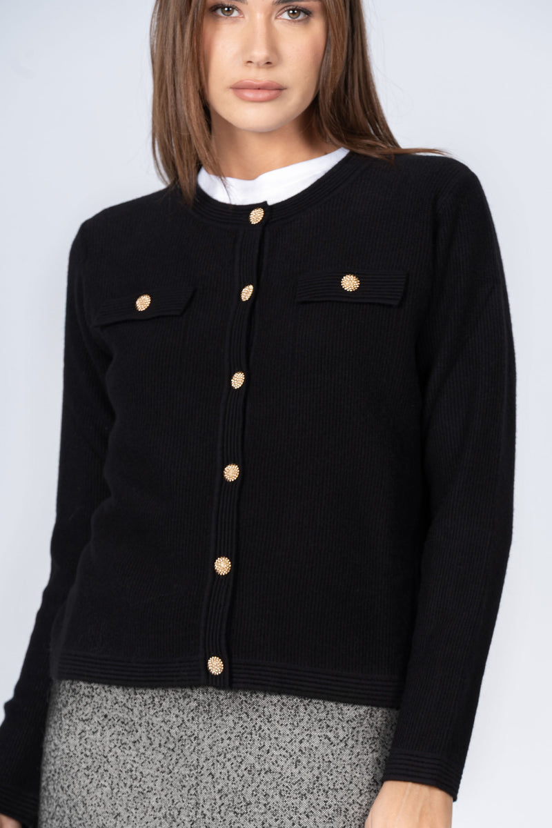 Pull cardigan à col rond - Tricot CARDIGAN  FLORENZAX