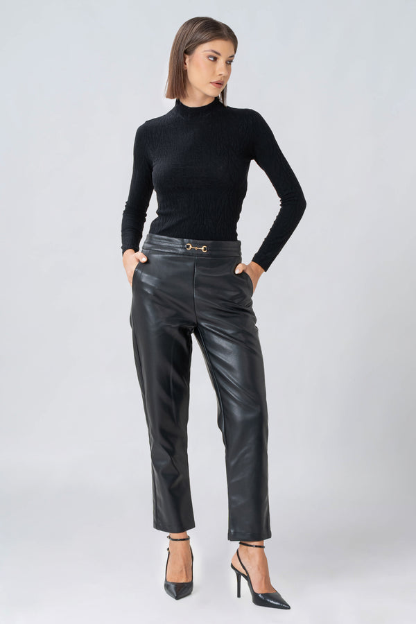 Maglia a collo alto con lavorazione jaquard - MAGLIA M/L ELISEEX