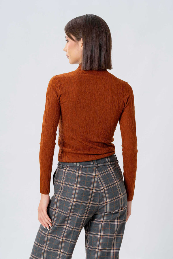 Maglia a collo alto con lavorazione jaquard - MAGLIA M/L ELISEEX