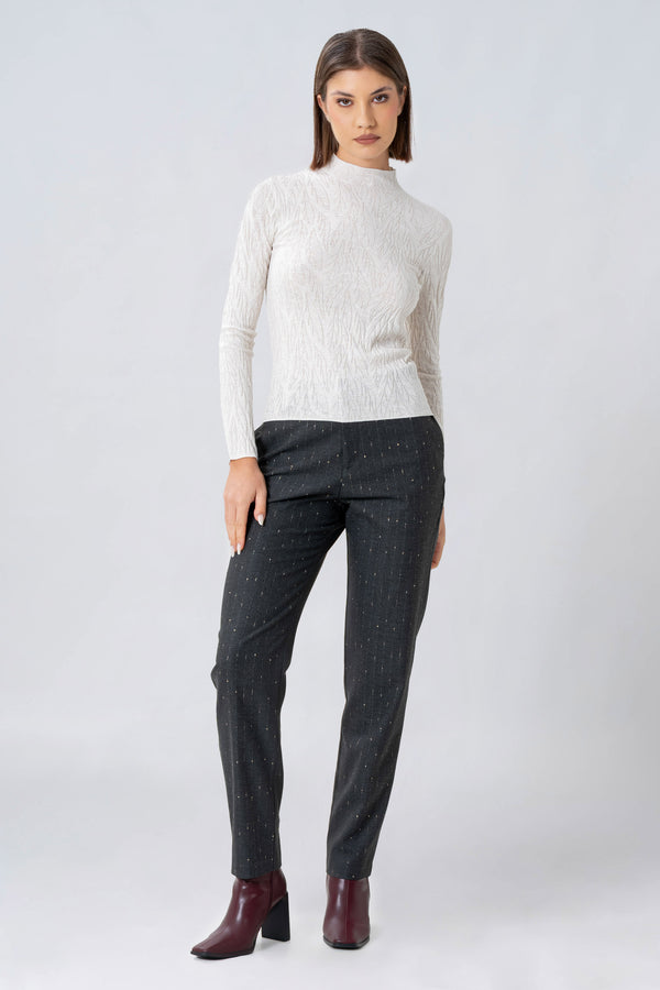 Maglia a collo alto con lavorazione jaquard - MAGLIA M/L ELISEEX