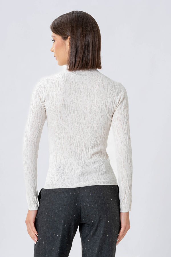 Maglia a collo alto con lavorazione jaquard - MAGLIA M/L ELISEEX