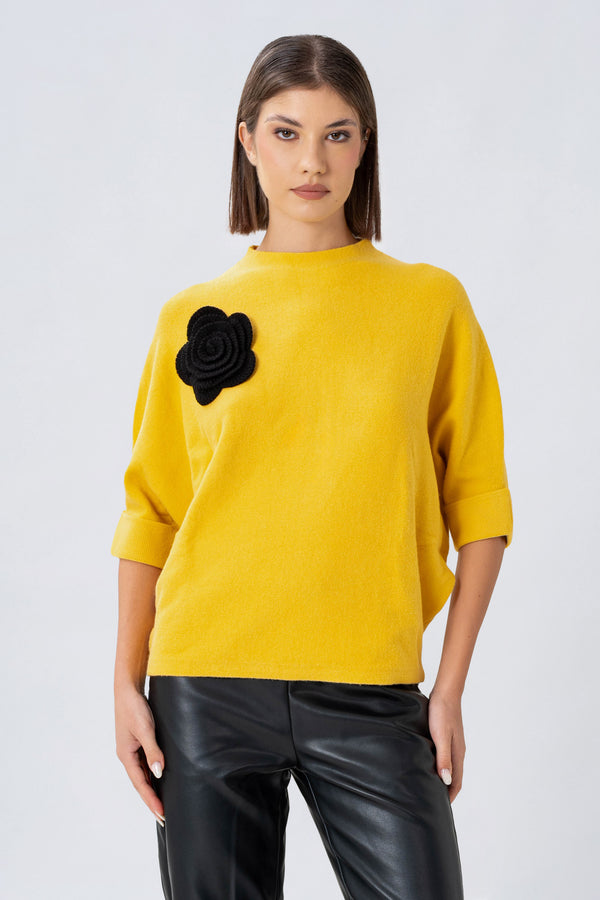 Maglia con decorazione floreale - MAGLIA M/L HALPINAX