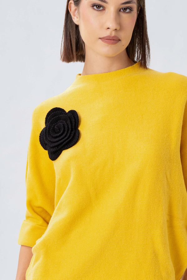 Maglia con decorazione floreale - MAGLIA M/L HALPINAX