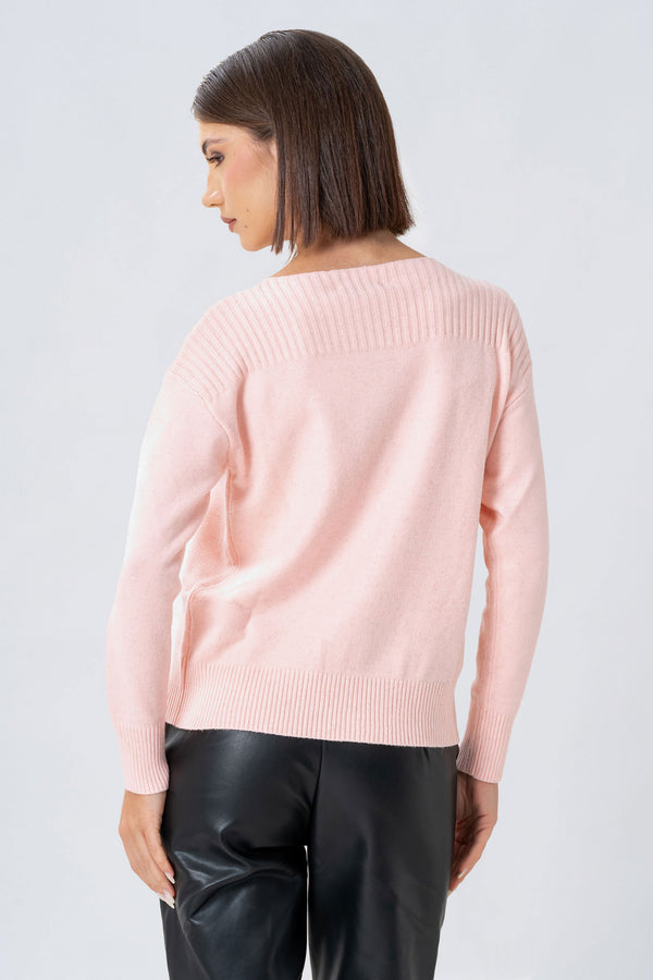 Maglia a girocollo con lavorazione a costine - MAGLIA M/L ETERIEX