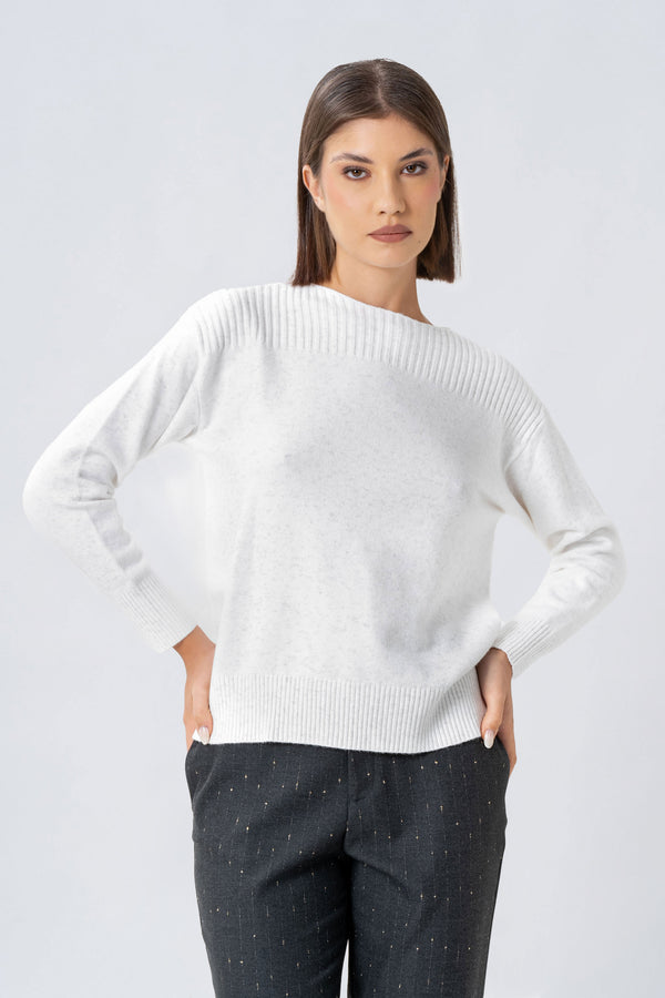 Maglia a girocollo con lavorazione a costine - MAGLIA M/L ETERIEX