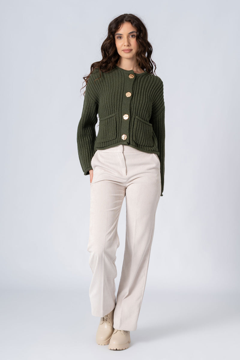 Maglia cardigan con bottoni dorati - MAGLIA CARDIGAN M/L HAMALYX