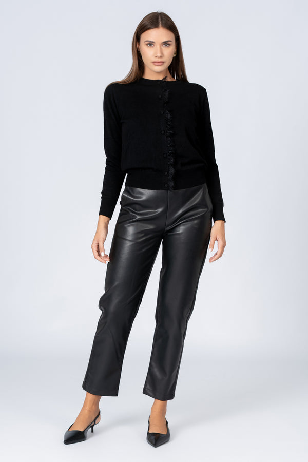 Maglia cardigan con dettaglio in pizzo - MAGLIA M/L KLIZIAX