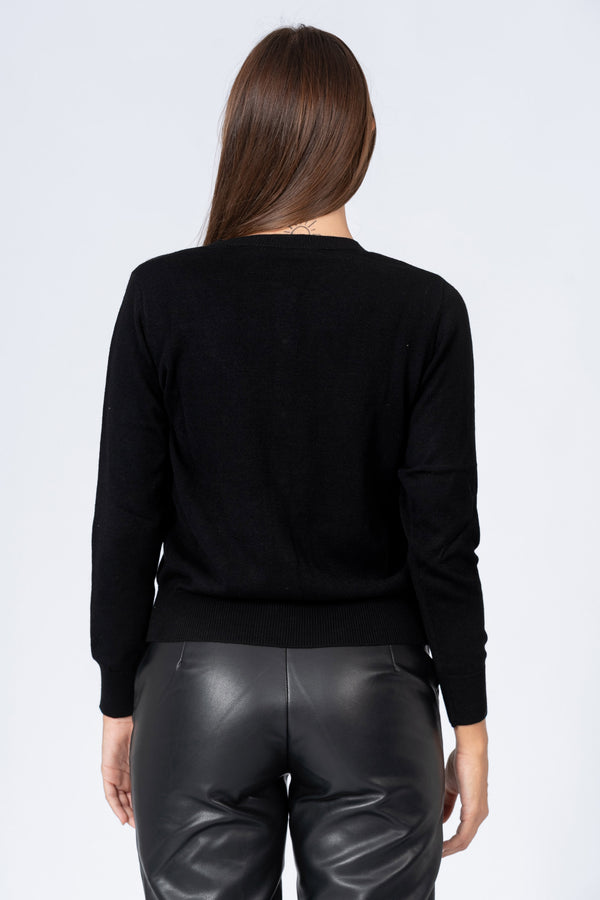 Maglia cardigan con dettaglio in pizzo - MAGLIA M/L KLIZIAX