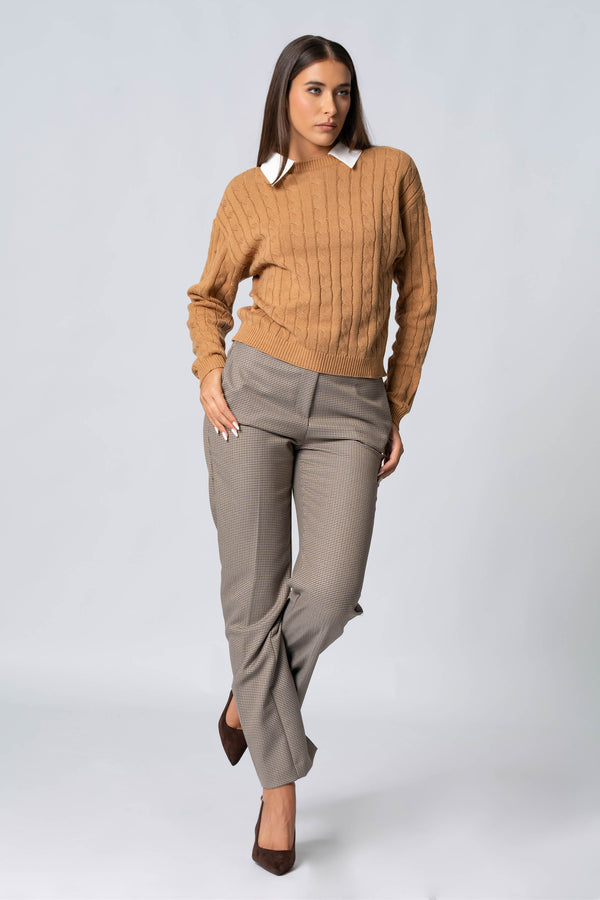 Maglia trecce girocollo - Maglia M/L JANNEX