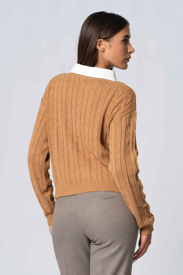 Maglia trecce girocollo - Maglia M/L JANNEX