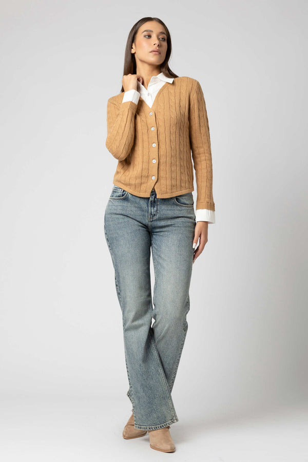 Maglia cardigan con camicia - Maglia Cardigan M/L+Camicia JAKINDAX