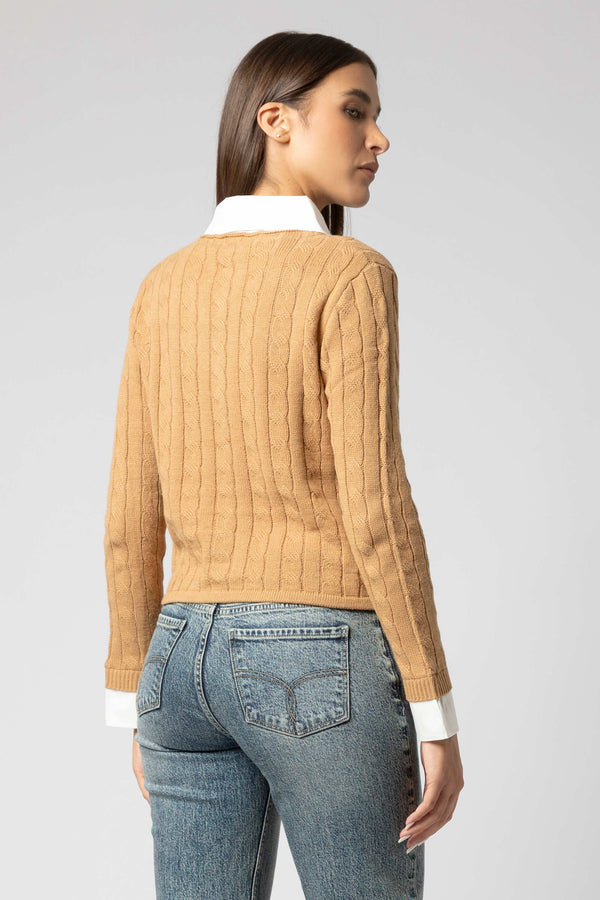 Maglia cardigan con camicia - Maglia Cardigan M/L+Camicia JAKINDAX