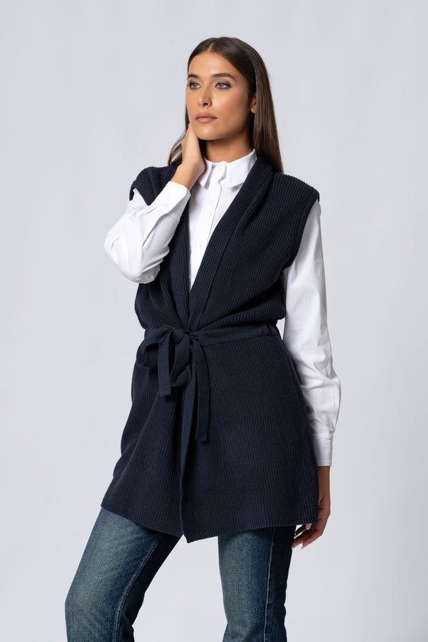 Giet lungo in maglia - Gilet In Maglia KATIAX
