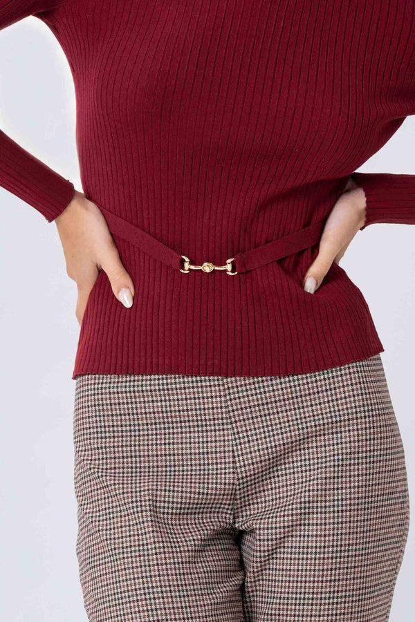 Chic long sleeved ribbed sweater - M/L KARIMAX sweater