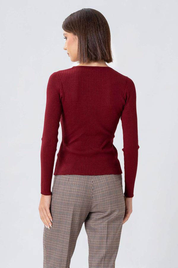 Chic long sleeved ribbed sweater - M/L KARIMAX sweater