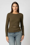 Maglia a costine con cintura - Maglia M/L KARIMAX