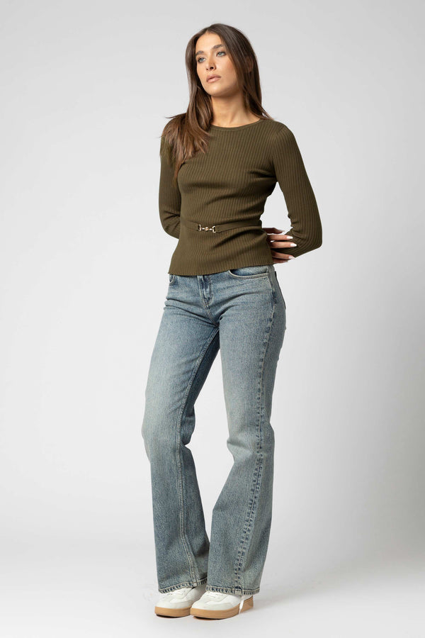 Maglia a costine con cintura - Maglia M/L KARIMAX