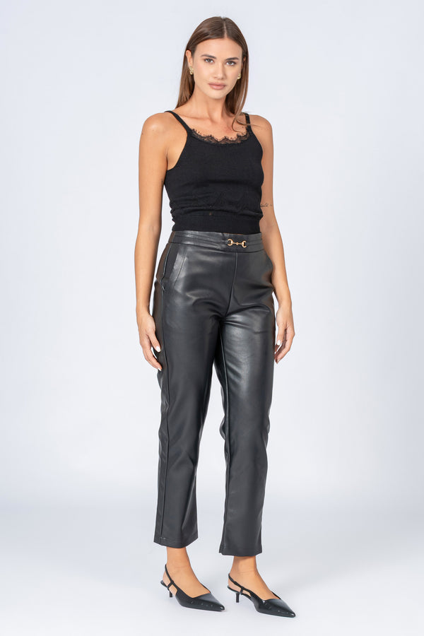 Top in maglia con scollo in pizzo - TOP IN MAGLIA KIDAX